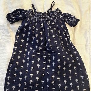 Gymboree Blue and white palm tree dress 4T